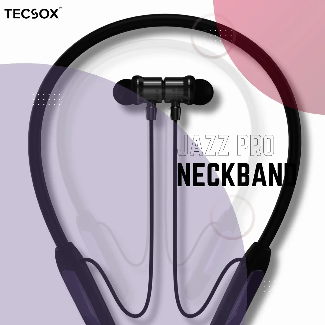 Buy Jazz Pro : Bluetooth Neckband | 40Hrs Charge + High Bass - Image 6