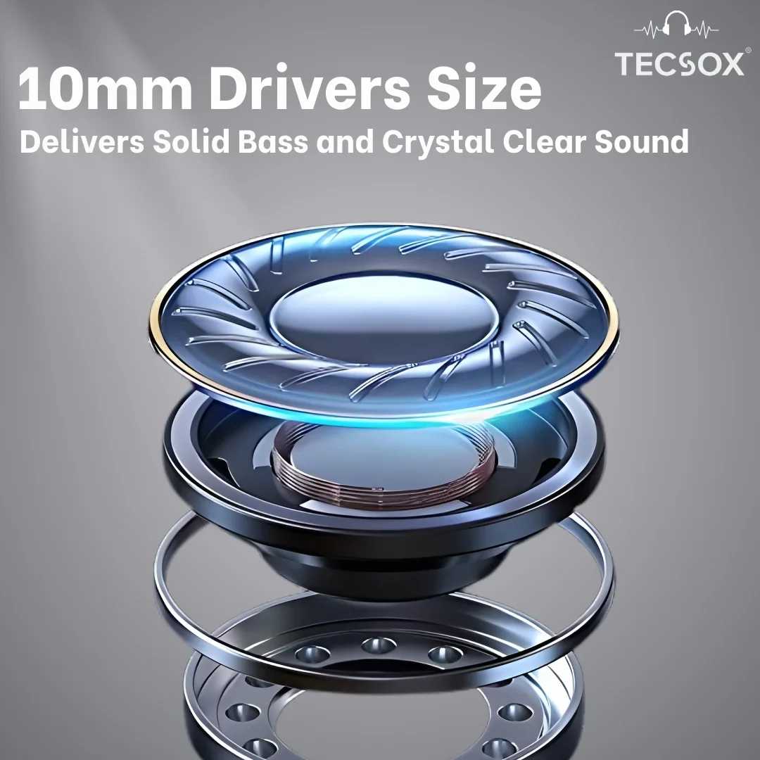 TecPod Pro Earbuds 30Hr Playtime | 5.3 V Bluetooth Earbuds | Deep Bass | Water Resistant - Image 14