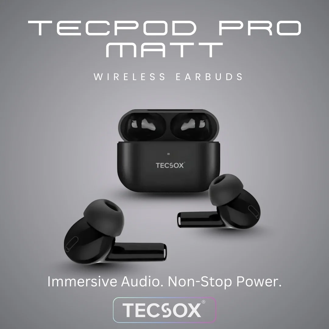 TecPod Pro Earbuds 30Hr Playtime | 5.3 V Bluetooth Earbuds | Deep Bass | Water Resistant - Image 7