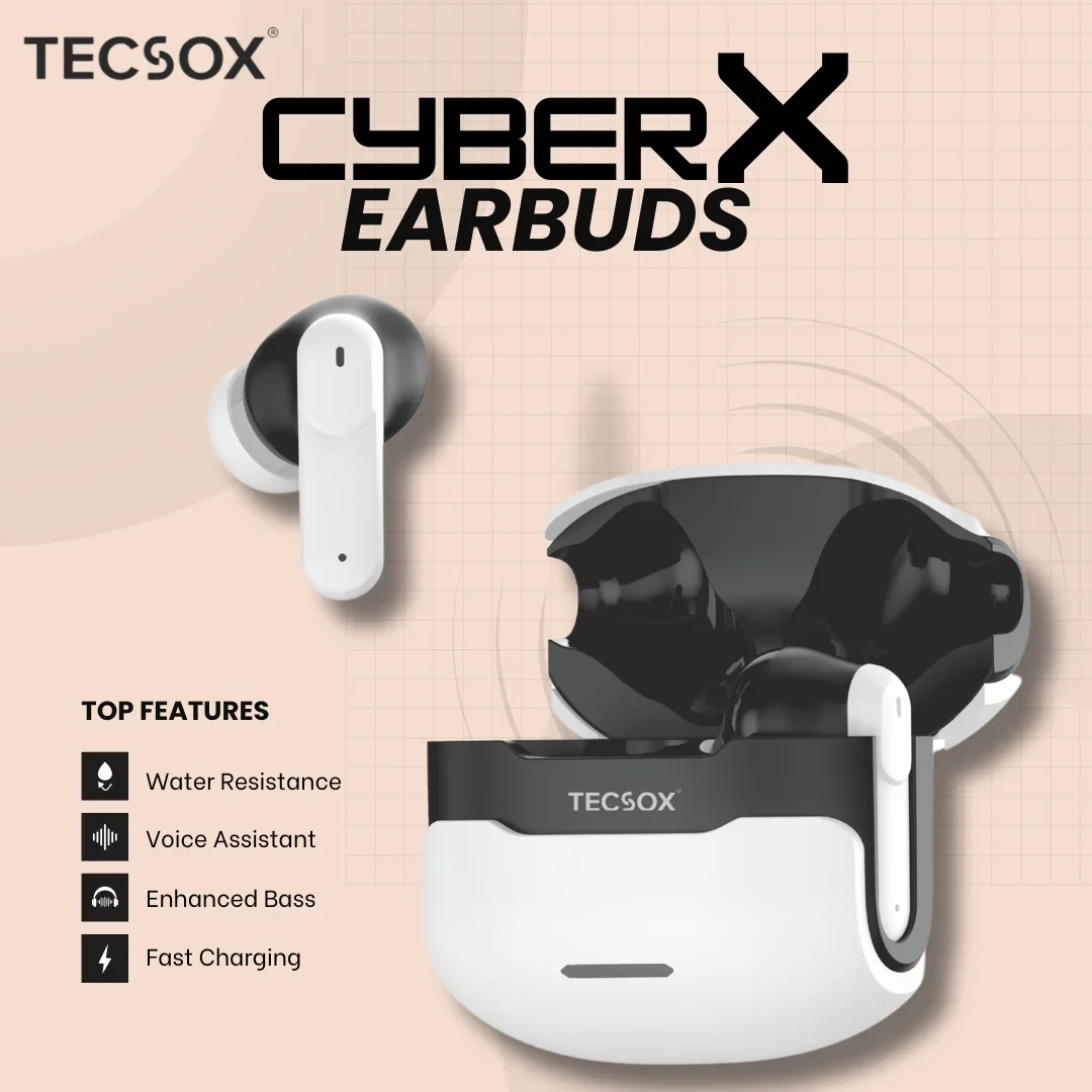Buy TecSox Cyber X Wireless Earbud With Comfortable Fit - Image 8