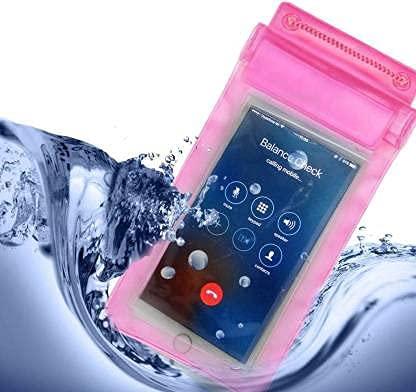 Buy TecSox Waterproof Sealed  PVC Transparent Rain Protection Mobile Cover Pouch [Pack of 2] - Image 2