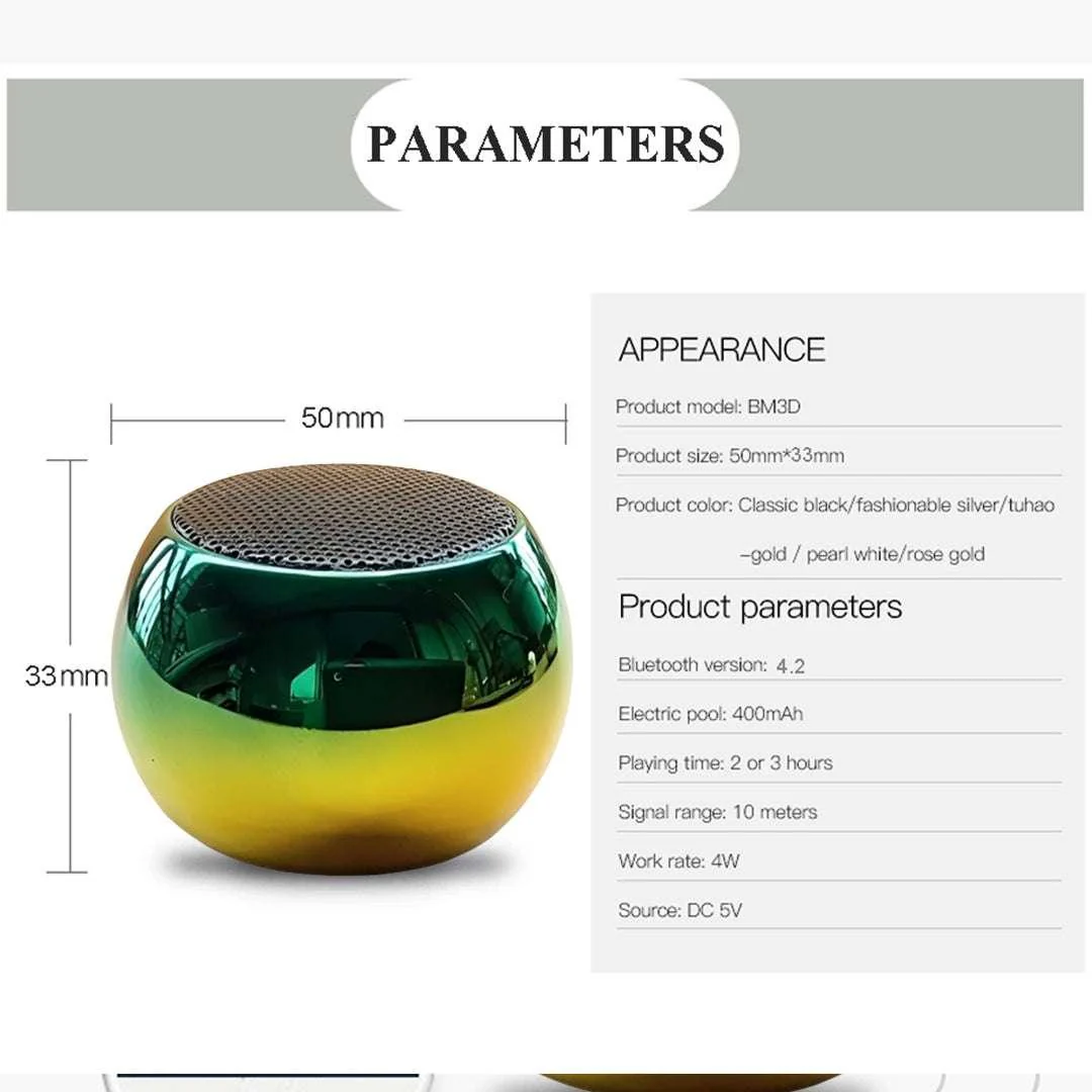 Buy TecSox Mini Bluetooth Speaker | 360 Crystal Clear Sound - Image 5