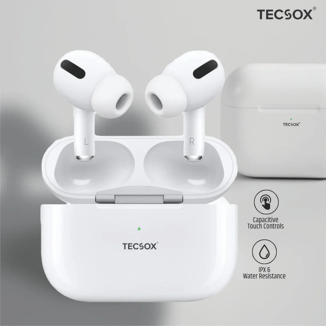 Buy TecPod Pro White Bluetooth Earbuds | Deep Bass | Water Resistant - Image 4