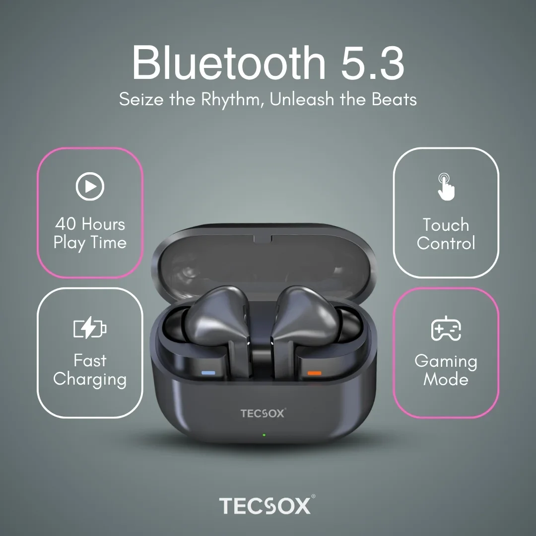 Order TecSox Audora Bluetooth Earbuds | Deep Bass | Under ₹1000 - Image 6