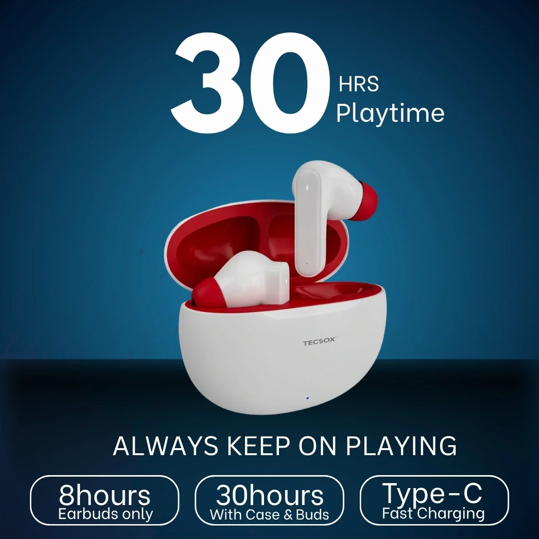 Order TecSox Pulse 611 Bluetooth Earbuds | Deep Bass | 30 Hour Play time - Image 33