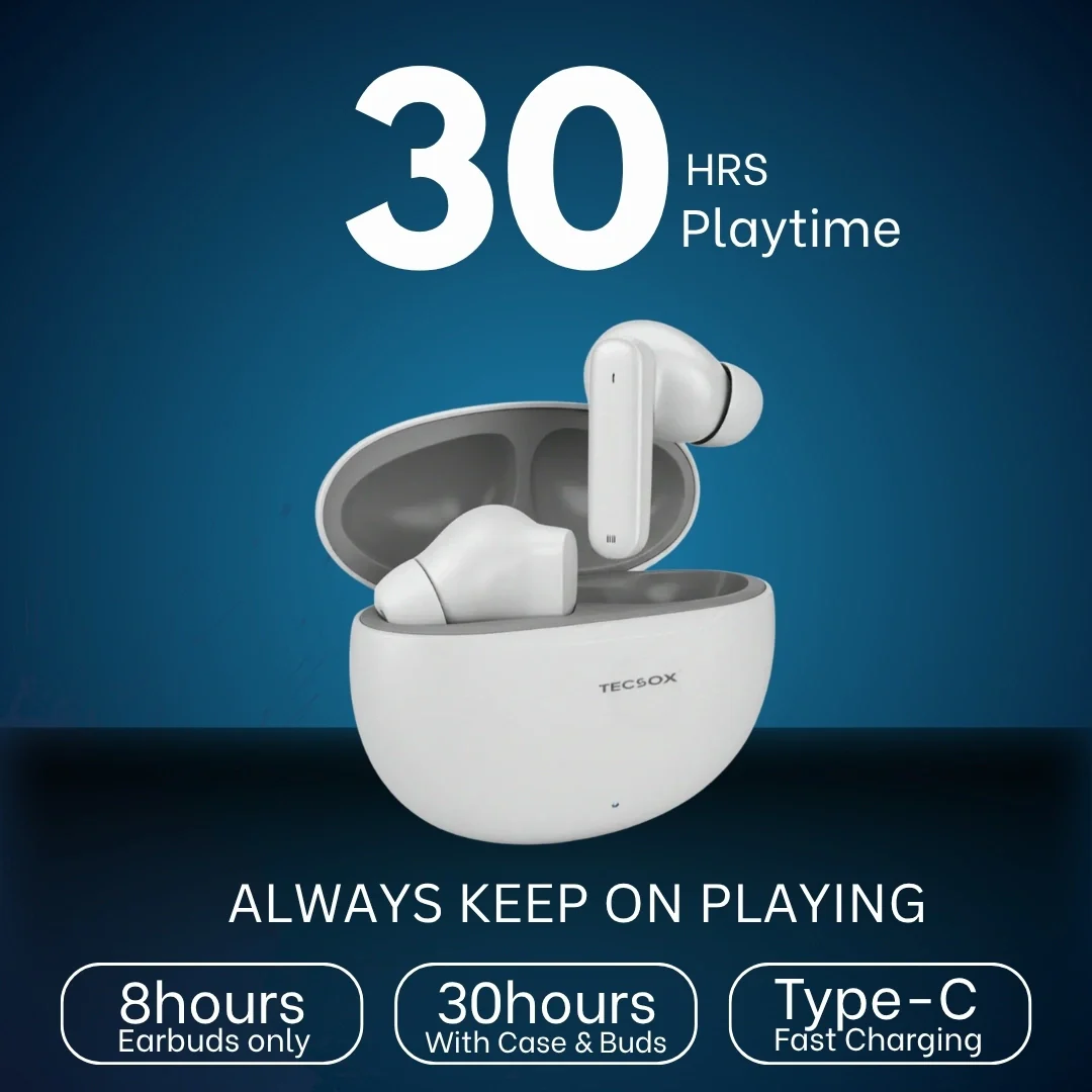 Order TecSox Pulse 611 Bluetooth Earbuds | Deep Bass | 30 Hour Play time - Image 4