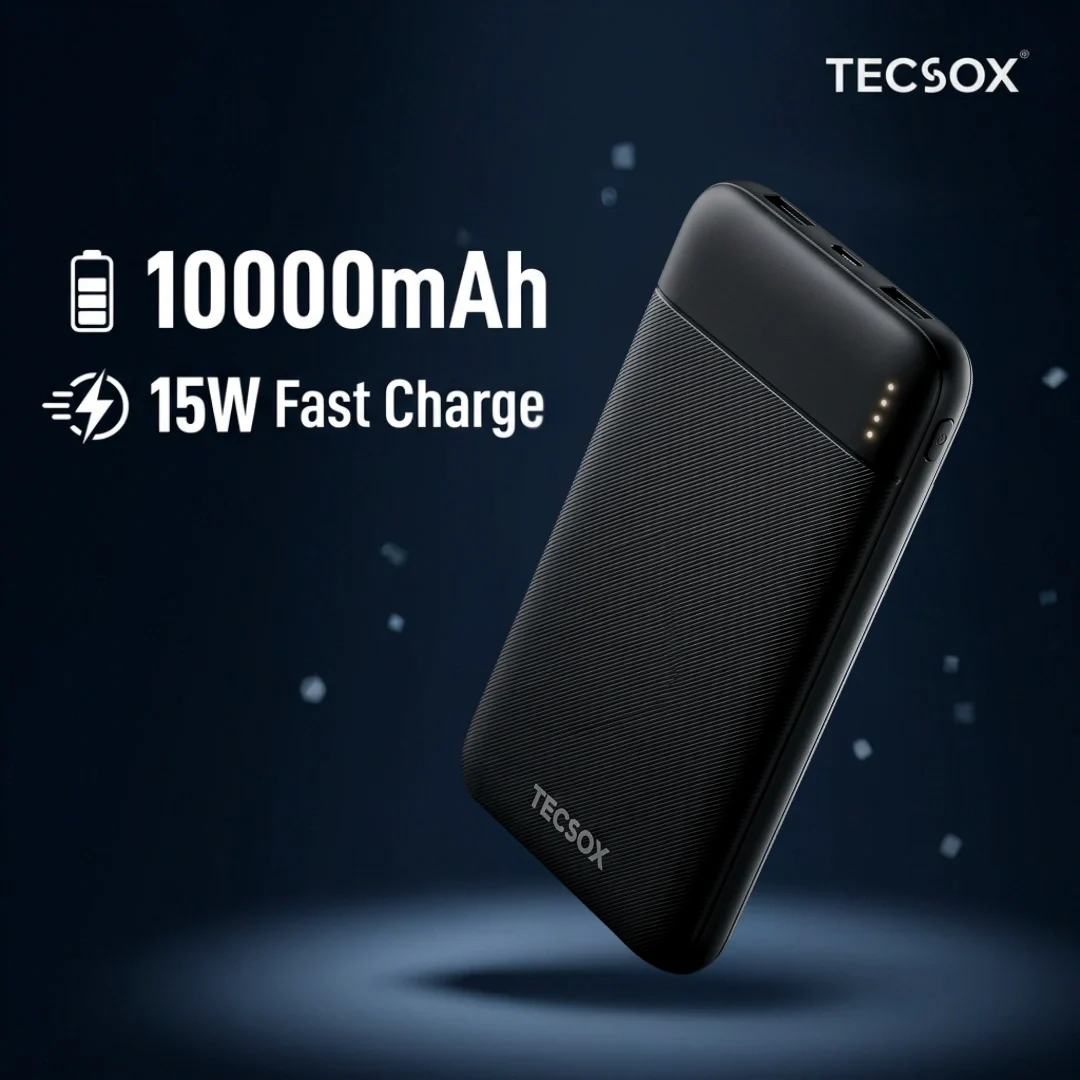 TecSox Power Pack | 10000 mAh Powerbank | 15W - Image 13