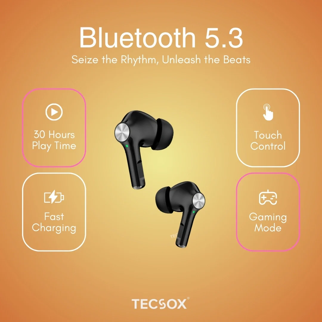 Buy TecSox Neo411 Wireless Earbud With Deep Bass & Comfortable Fit - Image 40
