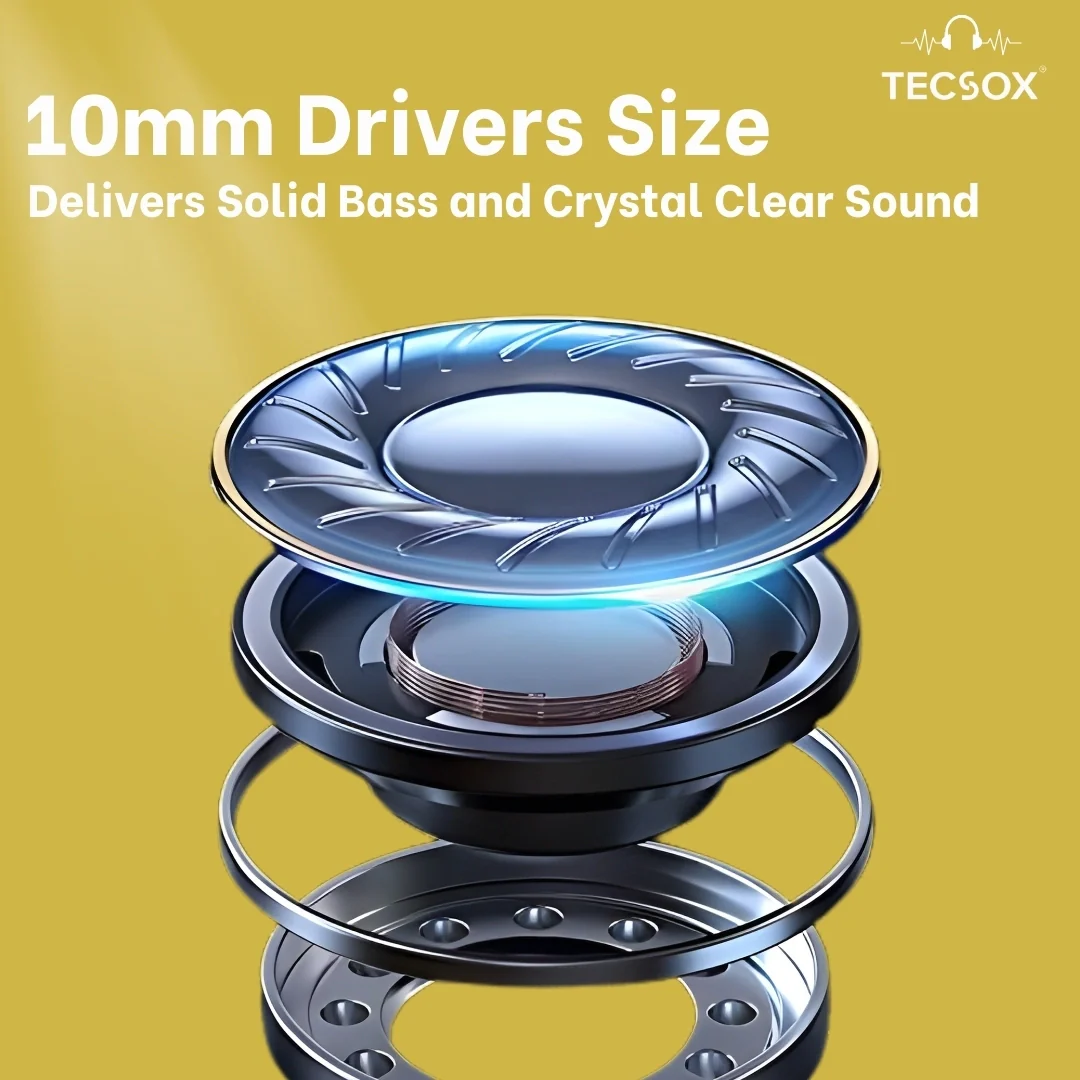 TecSox Neo771 Bluetooth Earbud With Deep Bass & Comfortable Fit | IPX Water Resistant - Image 24