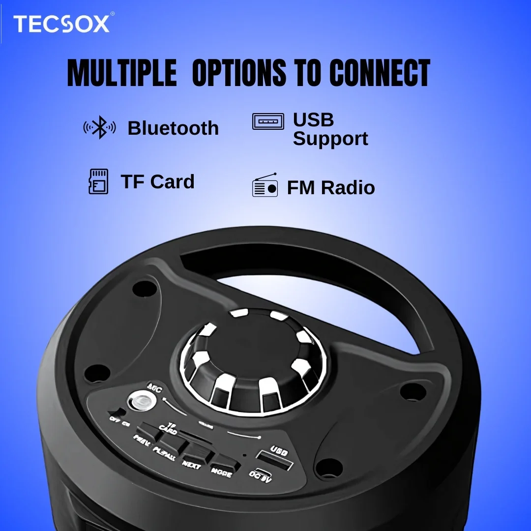 TecSox Rockstar | Speaker with 40watt & Powerful Bass - Image 5