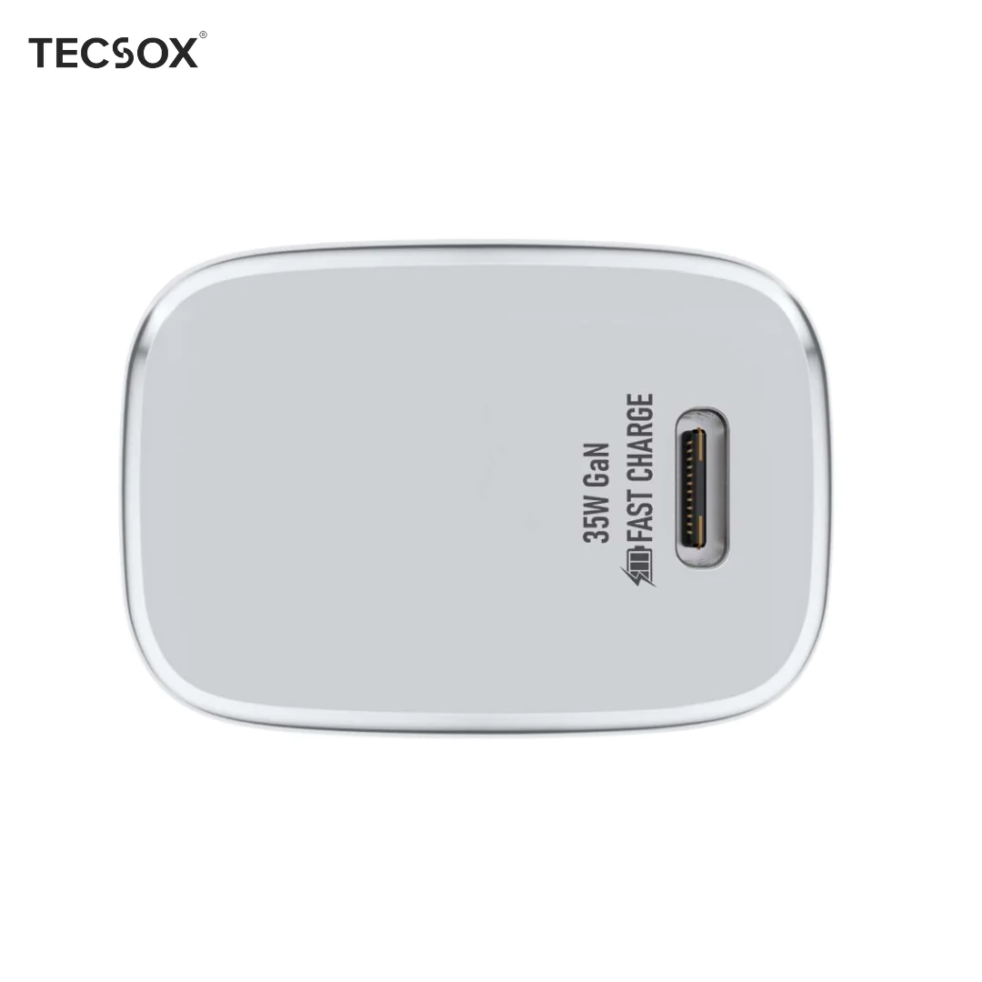 TecSox GAN Charger with Type C To C Cable | 35Watt | Compatible for Smartphones and Laptops - Image 4