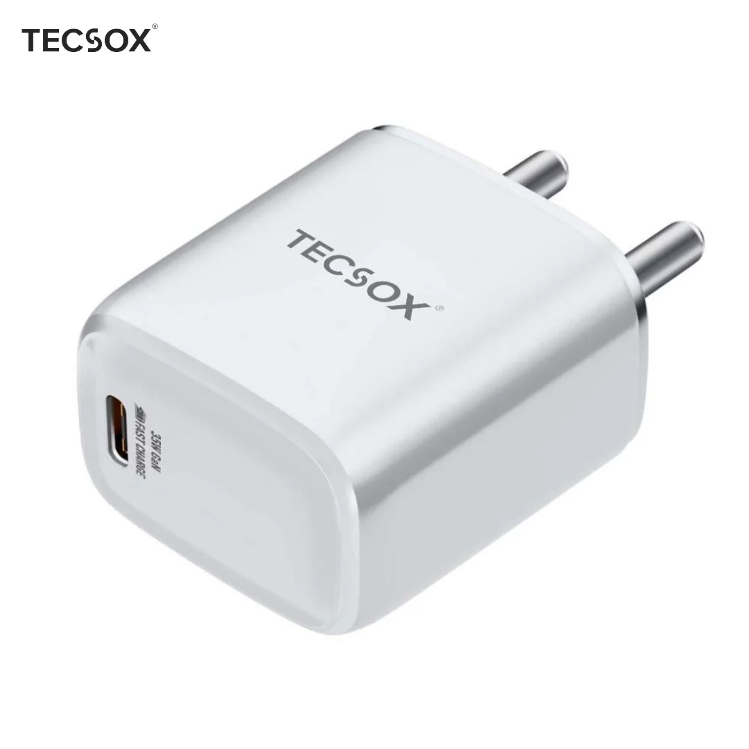 TecSox GAN Charger with Type C To C Cable | 35Watt | Compatible for Smartphones and Laptops - Image 5