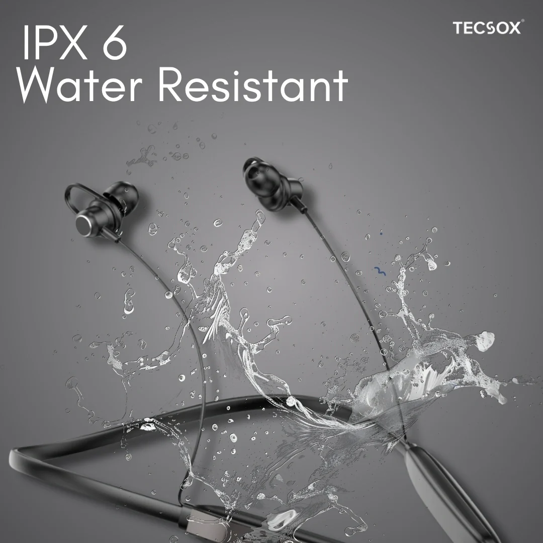 TecSox Verve Bluetooth Neckband | Metallic Touch + High Bass - Image 7